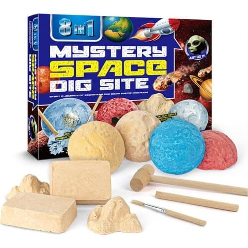 Baby Kids Gemstone Kit Archaeological Excavation Kit Science Toys For Boys Girls Children Dig Stone Gem 8 IN 1 DIY Creative Gift