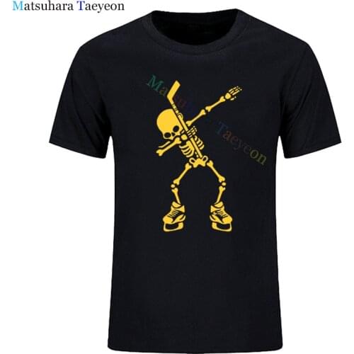 Hockeyer Skeleton Dabbing Halloween Dab Dance T-Shirt New T-Shirt Men Fashion T Shirts Top Tee Fashion Cotton Skull T Shirt