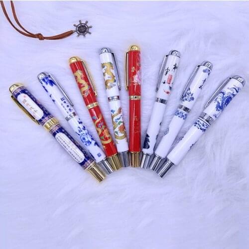 Jingdezhen Ceramic Fountain Pen Adult Business Office Gift Chinese Style Signature Pen Gift Gift Retro Pen