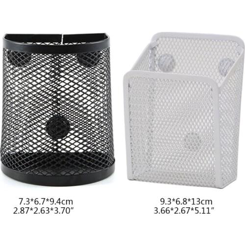 Magnetic Pencil Holder Metal Basket Pen Container Organizer for Refrigerator