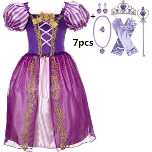 Fancy Girls Summer Dress Kids Princess Cosplay Dresses for Halloween Party Costume Christmas Children Clothing 2020