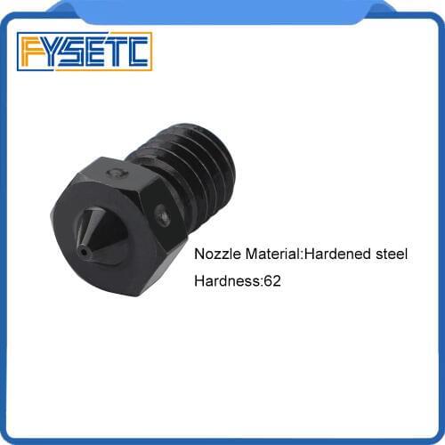 Tigh Quality Hardened Steel V6 Nozzles For High Temperature 3D Printing PEI PEEK Carbon Fiber Filament For E3D Titan Aero Hotend