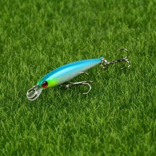 Hot Sale 1PCS Small Minnow Fishing Crankbait Bait Lures 5cm/2.2g Topwater Swimbait Wobblers Treble Hooks Fish Tackle