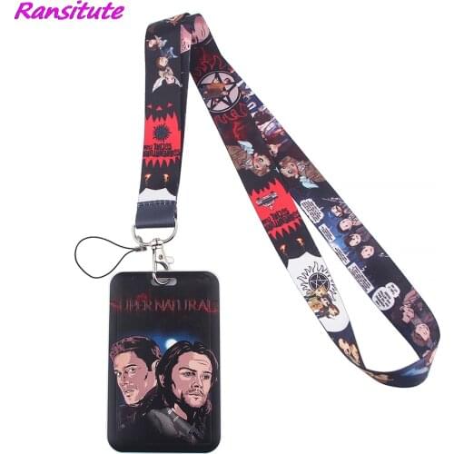 Ransitute R1471 TV Supernatural Lanyard Credit Card ID Holder Badge Student Women Travel Bank Bus Business Card Cover Badge