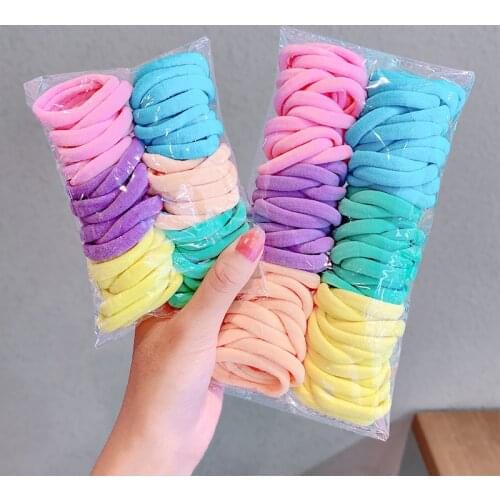 50-100PCS Diameter 4cm Hair Scrunchy For Women Hair Bands Elastic Seamless Link Rope Hair Accessories Headdress Hair Ties