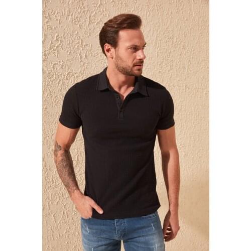 Mens Polo Shirt Cotton Male T-Shirt Summer Dresses High Street Office Fashion Stylish Classic Clothing Slim Fit Textured