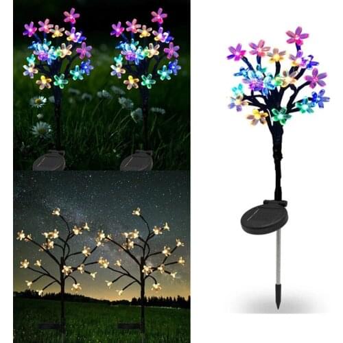 Solar Lamp Garland LED Light Peach Flower Solar Power LED Fairy Lights String for Garden Christmas Lights Decor Outdoor Navidad