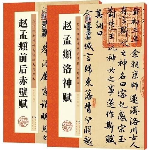 Running Script Calligraphy Book Chinese Zhao Mengfu Copybook Adult Calligraphy Tracing Rubbing from a Stone Inscription Copybook