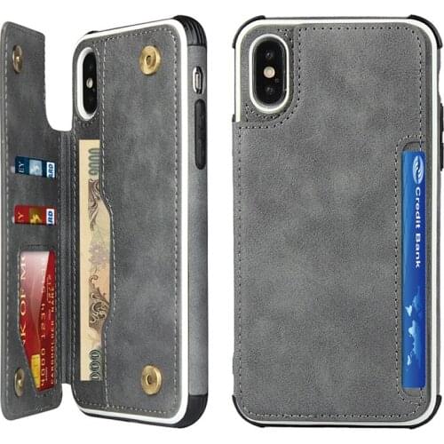 Vintage Business Leather Funda Case For iPhone XS MAX X XR SE 2020 With Card Pockets Leather Cover For iPhone 6 6s 7 8 Plus