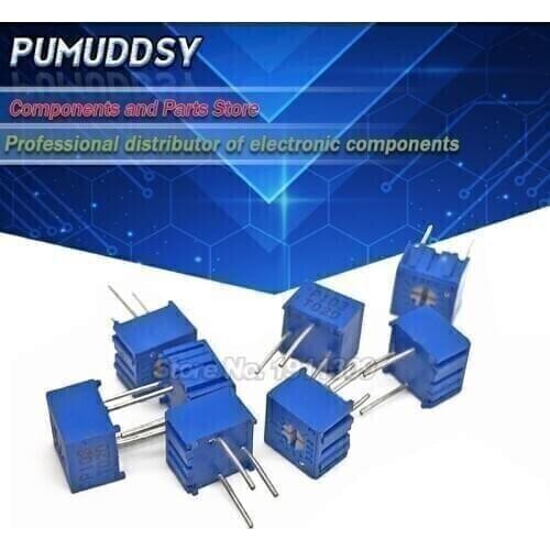 10PCS 3362P 101 201 501 102 202 502 103 203 503 104 204 504 105 Trimpo Trimmer Potentiometer 3362 500R 1K 2K 5K 10K 20K 50K 100K