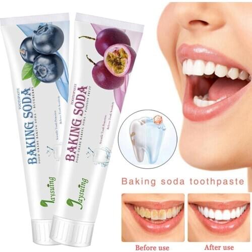110g Fruit Flavor Teeth Whitening Stain Removal Baking Soda Oral Care Toothpaste Teeth Cleaning Serums Removes Dental Tools