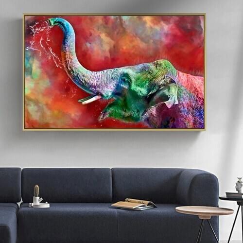 Colored Elephant Squirting Water Diamond Embroidery Sale 5d Diy Diamond Painting Full Drill Animal Handicrafts Gift YG2298