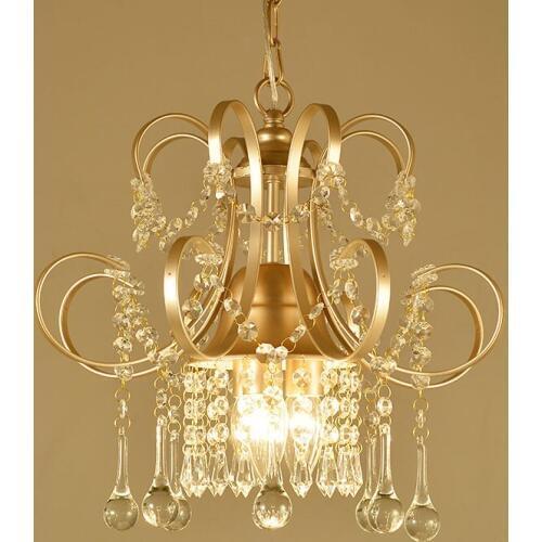 American Country Vintage Pastoral Crystal Lamp Entrance Corridor Restaurant Balcony Crystal Chandelier Lighting Fixture