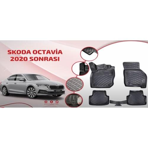 Car Mats to for Car Skoda Octavia After 2020 3D Pool Floor Mat 3D Pool Mat Pool made of original Rubber
