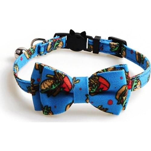 Bowknot Pet Dog Collars High Quality Small Medium Dogs Necklace Bowtie Adjustable Breakaway Pets Bulldog/Pug/Corgi Collar