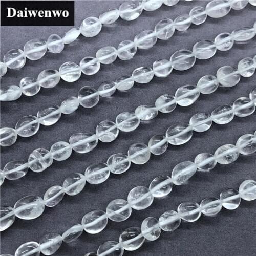 White Quartz Crystal Beads Natural Loose Stone Diy Semi Precious Irregular
