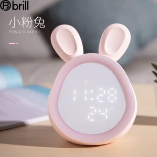 Rabbit Cute Alarm Clocks Cartoon Digital Mini Pink Alarm Clock Quite Reloj De Mesa Glowing Kids Desk Radio Controlled Klok 50
