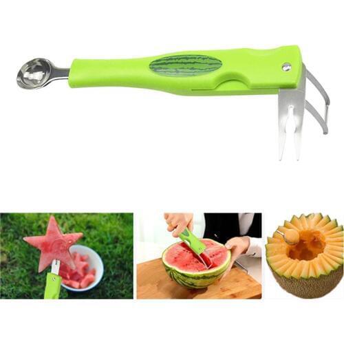 Multifunctional Stainless Steel Watermelon Slicer Fruit Splitter Cantaloupe Slicer Kitchen Gadget Fruit Tools Home Helper