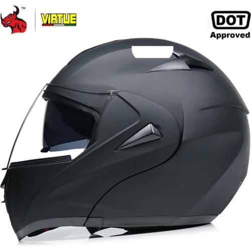 2021 New Flip Up Motorcycle Helmet Motorbike Modular Dual Lens Moto Motocross Helmet Crash Full Face Helmets Casque Moto Casco