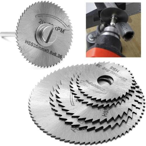 Mini Circular Saw Blade Set HSS Cutting Disc Rotary Tool Accessories for Dremel Compatible Wood Plastic Aluminum