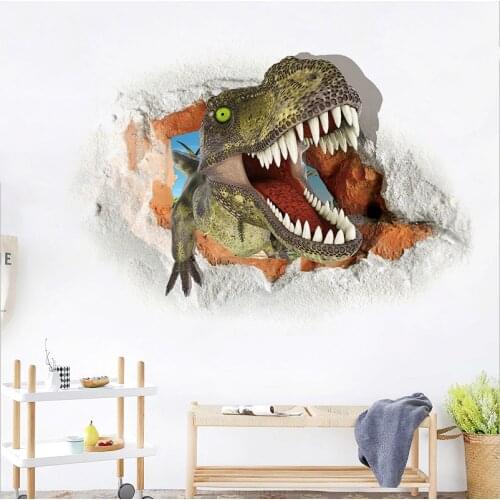 New 3D wall sticker dinosaur bedroom living room childrens room removable decorative painting