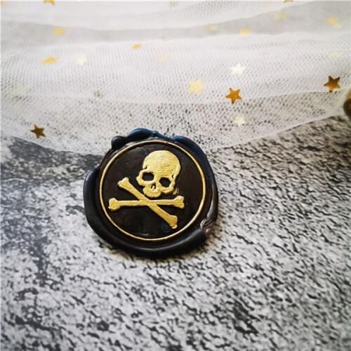 Skull Wax Seal Stamp seal stamps Retro Wood Stamp Sealing Wax Seal Stamp Wedding Decorative sealing Stamp wax seal