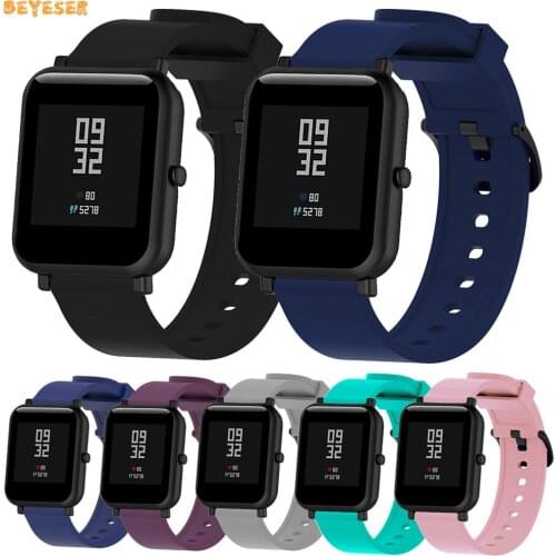 20mm Universal Replacement Watchband Silicone Strap For Huami Amazfit Bip/GTS 2 Smartwatch Wristband Sport Bracelet Accessories