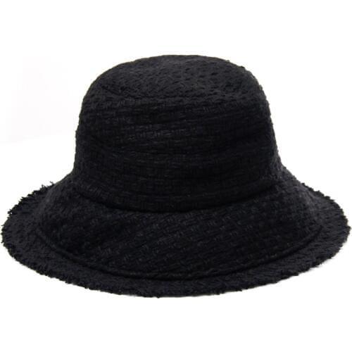 LNPBD Wide brimmed Weave Bucket Hat Warm Winter Women Packable Cap
