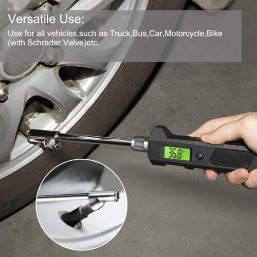 LED display Digital Tire Pressure Gauge digital reading Accurate 0.00 Dual Head Stainless Steel Auto car tire pressure test