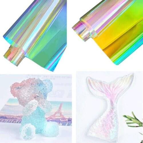 3.3ft Aurora AB Effect Reflective Mirror Paper DIY Epoxy Resin Mold Findings Jewelry Fillings Jewelry Making