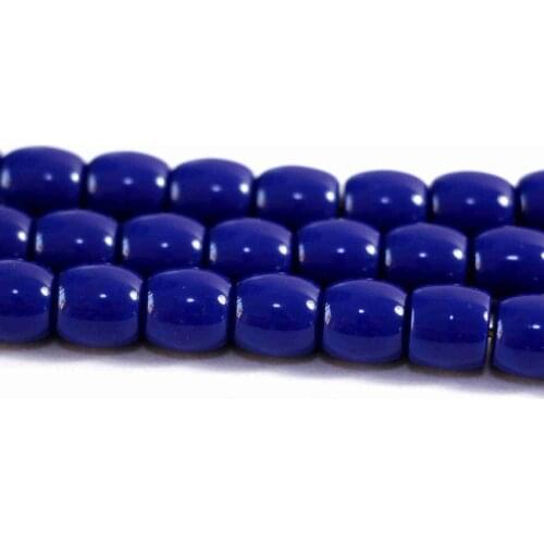Dark Blue Resin Beeswax Fashion Charming Diy Hot Sell 9X9mm 10X10mm 12X12mm Barrel Loose Beads 15 Inches B58
