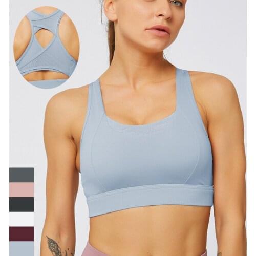 Womens Sports Top Mesh Stitching Beauty Back Sports Vest Shockproof Party Running Fitness Underwear Ladies Yoga Bra