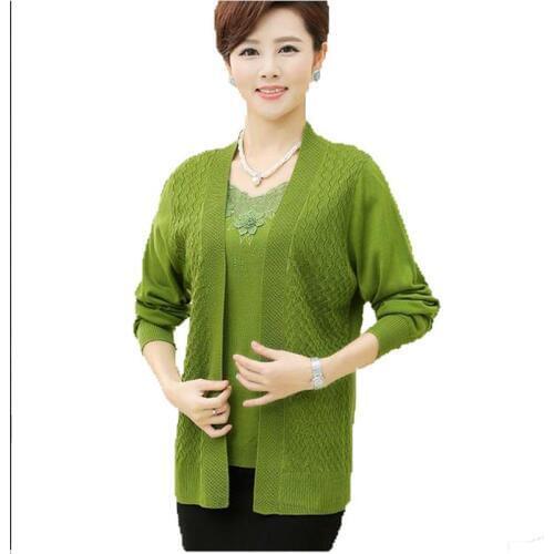 High quality knitting poncho 2017 Tops women autumn winter knitted cardigans sweaters women two piece plus size clothing AC096