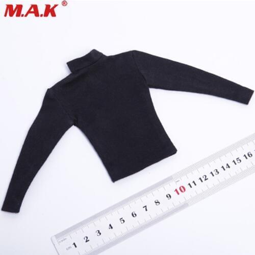 1/6 Scale Male Figure Clothes Accessory Hoodie without Hat Black Long Sleeve Shirt Model for 12 inches Actinon Figure Thin Body