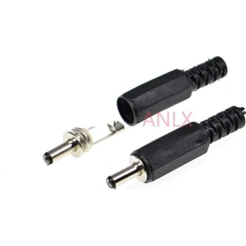 10PCS DC002 3.5*1.35MM Power Plug Jack CONNECTOR MALE Welding line DC-002