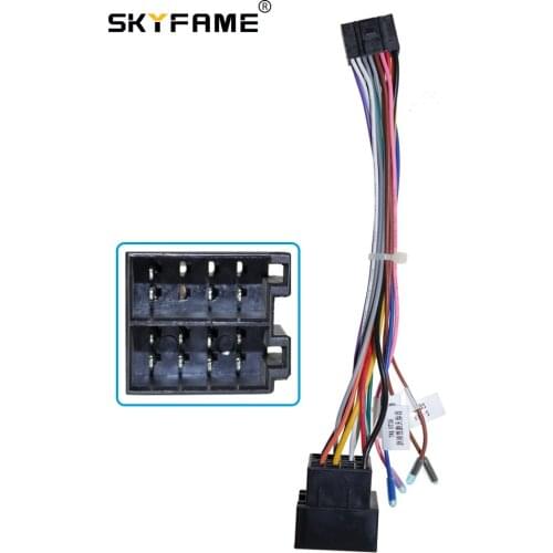 SKYFAME 16Pin Car Stereo Radio Harness ISO Connector Auto Stereo Radio ISO Standard Wiring Harness Connector Plug ISO Cable