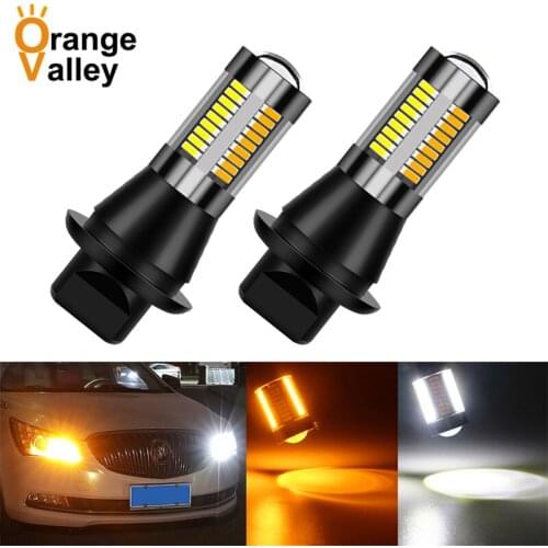 2Pcs 1156 p21w 7440 ba15s BAU15S T20 W21W WY21W Canbus light Turn Signal Dual Mode DRL LED External Lights