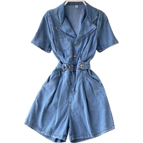 2021 Fashionable Shorts Tide New Hong Kong Style Ins Womens Retro Tooling Wide Leg Jumpsuit