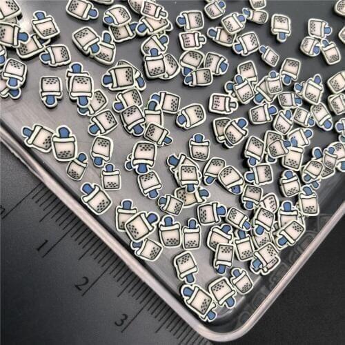 60g Milk Tea Polymerclay,Soft Clay Sprinkles For Kids Diy/Craft Diy Making/Nail Art/Scrapbook Decoration/Craft Filler