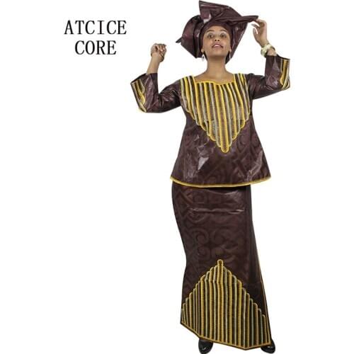 African dresses for women 100% COTTON NEW AFRICAN FASHION DEISGN BAIZN RICHE EMBROIDERY DESIGN DRESS african clothes