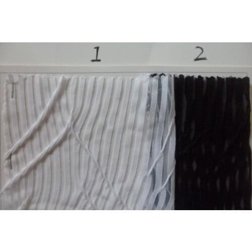 Horizontal stripe irregular jacquard lace knitting material female clothes fabric