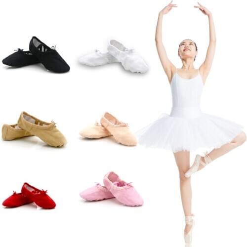 Wholesale Children Girls Kids Soft Sole Ballet Dance Shoes 1 Pair Professional Ballet Dance Practice Performance Shoes 5 Colors