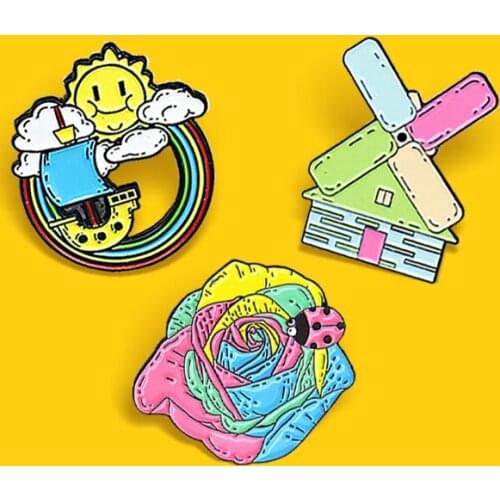Enamel Lapel Pins Custom Brooches Badge Shirt Jewelry Gift for Friend