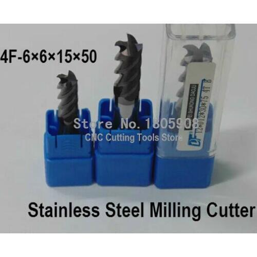 Carbide cutter 4F-6.0*6*15*50MM Special stainless steel alloy milling cutter , CNC milling machine, CNC milling tools, Nc tool