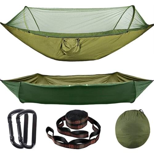 2 In 1 Large Camping Hammock with Net,Lightweight Portable Hanging Hammock Outdoor Hammock for Backpacking Hiking Backyard