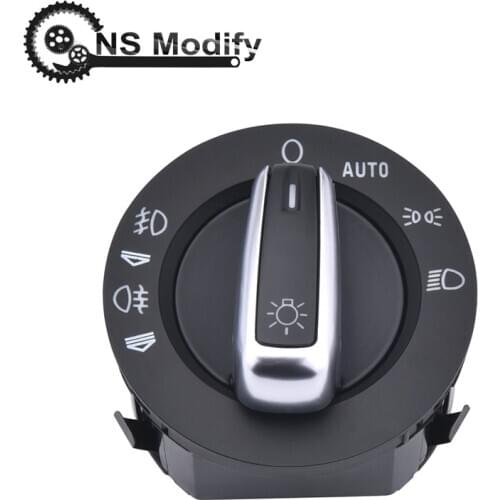 Chrome Headlight Fog Lamp Control Switch Car Light Switchs 4FD941531A / 4F1941531E For Audi A6 S6 C6 RS6 Allroad For Q7