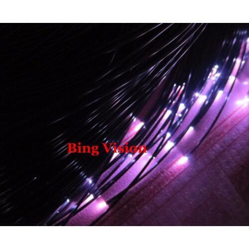 Fiber star ceiling kit 20 crystal+ 50 strands 1.0/1.8mm cable 6m long+16W LED light engine with remote