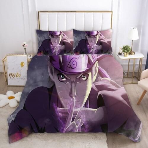 NARUTO Quilt Cover Cartoon Bedding Sets Kids Boys Gifts Bed SetQuilt Comforter Covers Home Textiles Summer Winter 2021