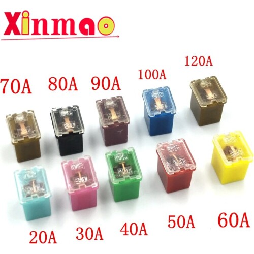 2pcs Mini Square Fuse 20A 30A 40A 50A 60A Set Automotive Car Fuse with Plastic Box Assortment Auto Fuse