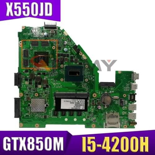X550JD Laptop motherboard for ASUS X550JK X550JX FX50J ZX50J A550J original mainboard 4GB-RAM I5-4200H GTX850M LVDS